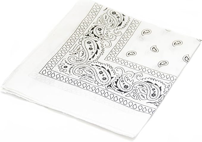 Soophen One Dozen Cowboy Bandanas 100% Cotton 22 x 22 inch