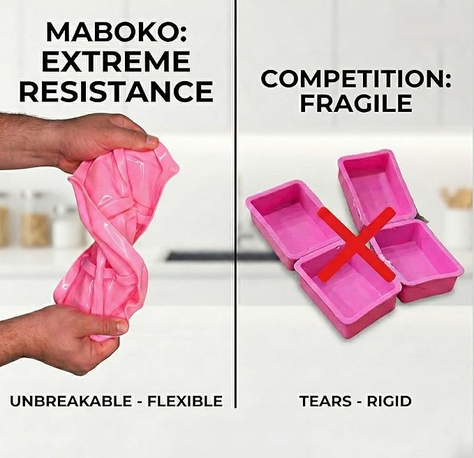 Maboko Goat Milk SOAP Making KIT for Adults – 2lb Pre-Cut Base, 6 Colors, 6 Scents, Silicone Mold, Pitcher & Gift Boxes – All-in-One DIY Soap Kit with Supplies