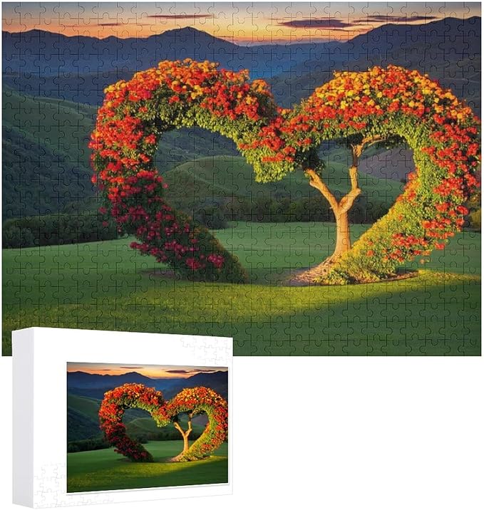 Wooden Puzzle - Tree of Love Wooden Puzzles for Adults 500 Pieces Challenge Puzzles，Educational Games，Family Puzzles，Unique Gifts for Wall Art ，Funny Puzzles