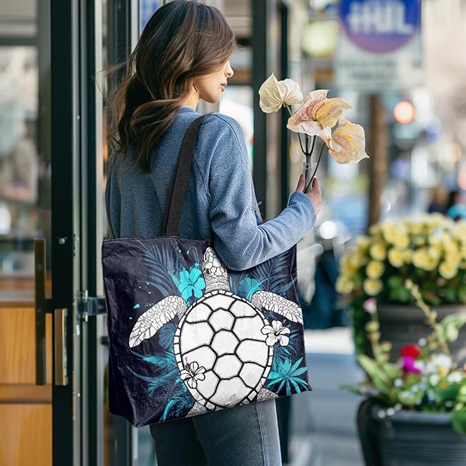 Cartoon Animal Printed DIY Coloring Tote Bag Waterproof Paper Handbags for Women Large Travel Shoulder Bags Purses