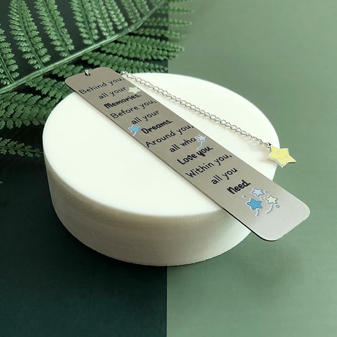 Inspirational Bookmark for Friend Granddaughter Graduation Bookmarks Brother Sister Birthday Back to School Gifts Cousin Encouragement Colleague Retirement Christmas Best Wishes Keepsakes (Behind you)