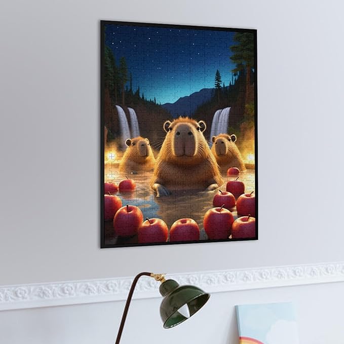 Jigsaw Puzzles for Adults 500 Piece - Cute Capybara Wooden Puzzles, Puzzle Games, Stress Relief Games, Funny Puzzles，Unique Gifts for Wall Art，Family Puzzles