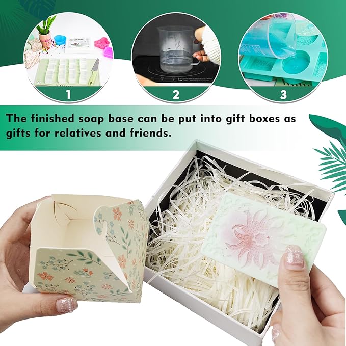 EDSRDRUS Soap Making Kit Series - Soap Making Supplies with Glycerin Soap Base, Silicone Molds, Fragrance Oils, Pigments & More (Blue Basic Soap Making Kit)