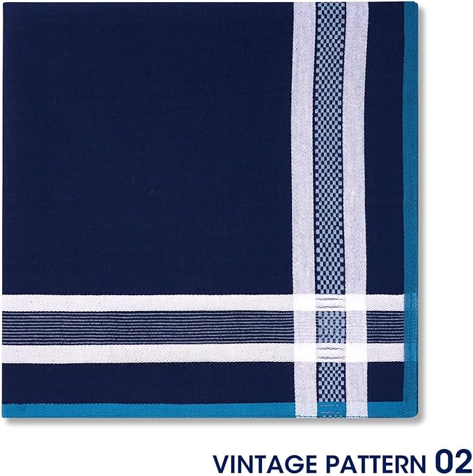 Zenssia Soft Men's Cotton Handkerchiefs with Assorted Color 6 Piece Gift Set