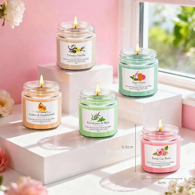 9 Pack Candles Gift for Women Aromatherapy Candles for Home Scented 36 oz 300 Hour Long Lasting Candles Gifts Set, Mothers Day Gifts, Birthday, Valentine, Christmas, Anniversary Holiday Home Decor