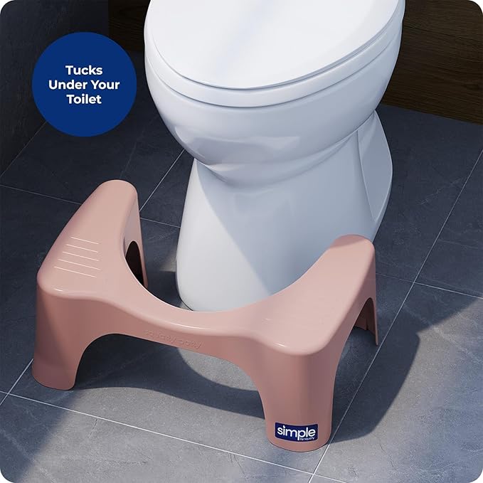 Squatty Potty Simple Toilet Stool 7-Inch in Clay – Ergonomic Bathroom Accessory for Natural Squatting Posture, Doctor Recommended, Durable Plastic Design