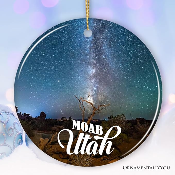Breathtaking Desert Town Moab Ornament, Utah Nature and Landscapes Travel Souvenir (Version 1)