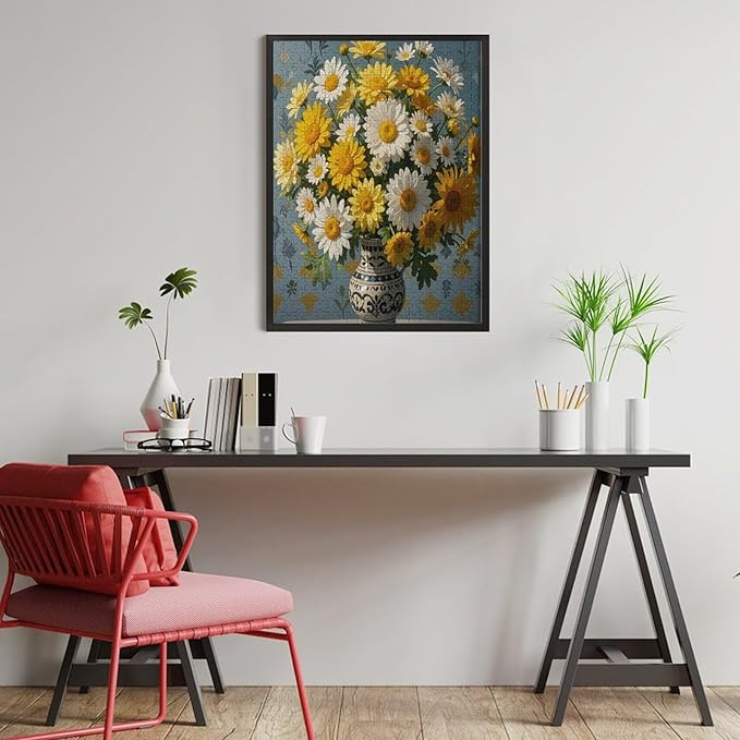 Jigsaw Puzzles for Adults 500 Piece - Chrysanthemum Themed Wooden Puzzles，Unique Gifts for Wall Art ，Funny Puzzles，Stress Relief Games，Puzzle Games Challenge Puzzles