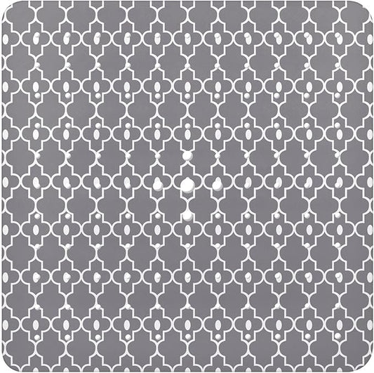 Bathtub Mat Non Slip, Grey Square Bath tub Mat Shower Floor Mat with Suction Cups for Adults Kids Elderly 21 X 21 Inch