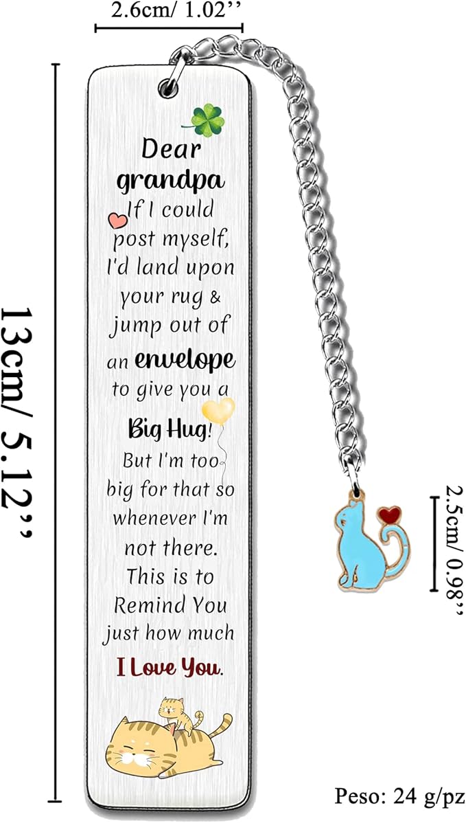 Grandpa Bookmarks Christmas Gift Bookmark Grandfather Birthday Present I Love You Happy Retirement Appreciate Funny Love Quotes Engraved Keepsakes Grandad Fathers Day Gifts Ideas from Grandkids
