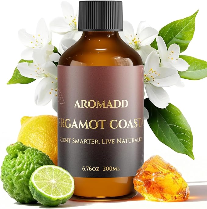 Bergamot Coastal Diffuser Oil Inspired by Luxury Hotel Scent 6.76 Fl Oz (200ml), Aroma Diffuser & Hotel Fragrance Diffuser Oil, Essential Oil Diffuser for Aromatherapy, Long-Lasting