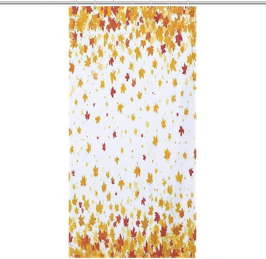 Fall Falling Maple Leaves Shower Curtain Waterproof Washable Fabric Bathroom Shower Curtains for Bathroom Decorations Home Indoor Decor 35x72Inch