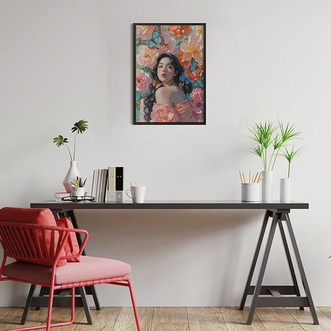 Wooden Puzzle - African American Afro Woman Jigsaw Puzzles，Wooden Puzzles for Adults 300 Pieces Unique Gifts for Wall Art，Challenge Puzzles，Educational Games，Family Puzzles