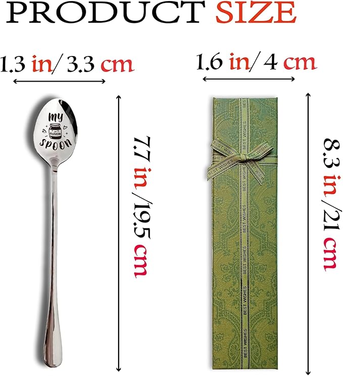 Nutella Spoon Stainless Steel, My Nutella Spoon for Dessert Cake, Gift for Nutella Lovers, Women Men, Christmas Birthday Housewarming Gif