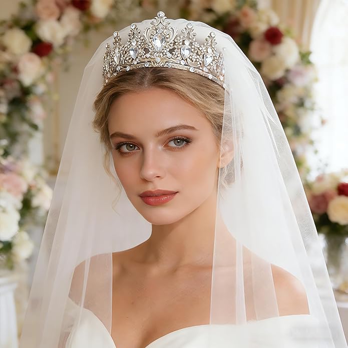 Tiaras Crown for Women, Queen Crown, Bridal for Tiaras Headband Wedding, Birthday Party Prom Princess Crystal Crowns Hair Accessories
