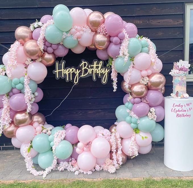 Bezente Pastel Pink Latex Party Balloons - 30 Pack 18 inch Large Thick Big Round Pink Balloons for Birthday Wedding Bridal Shower Gender Reveal Anniversary Party Decorations