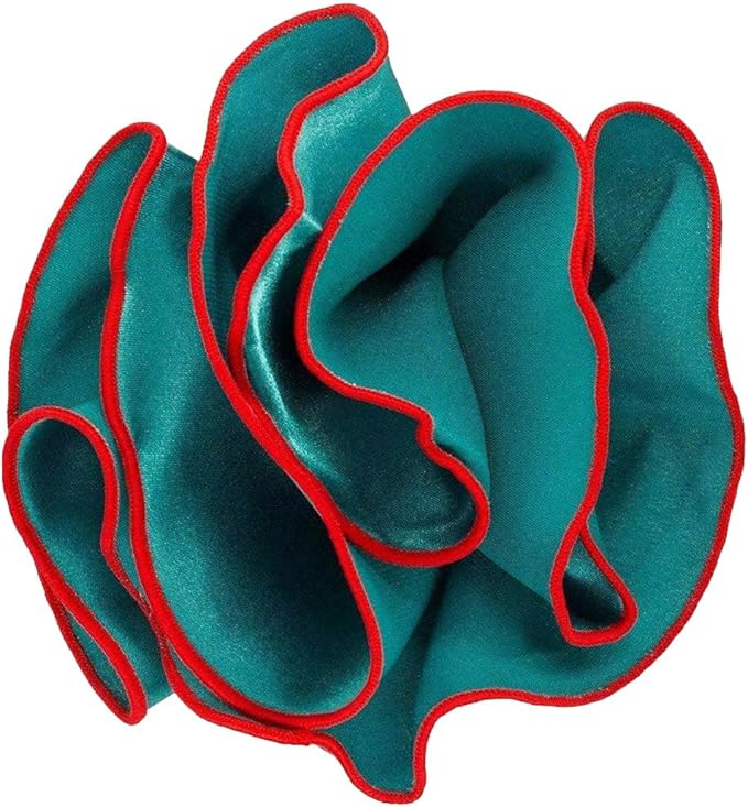 Premium Pre-Folded Four-Point Suit Pocket Square for Men with Sewn Pocket Fold