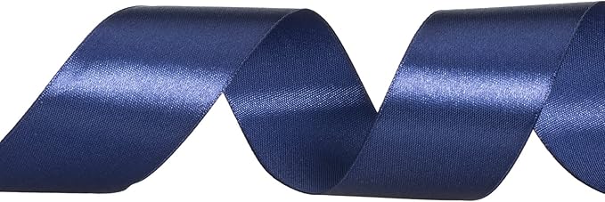 1 1/2 Inch Navy Solid Satin Ribbon, 50 Yards Craft Fabric Ribbon for Gift Wrapping Floral Bouquets Wedding Party Decoration