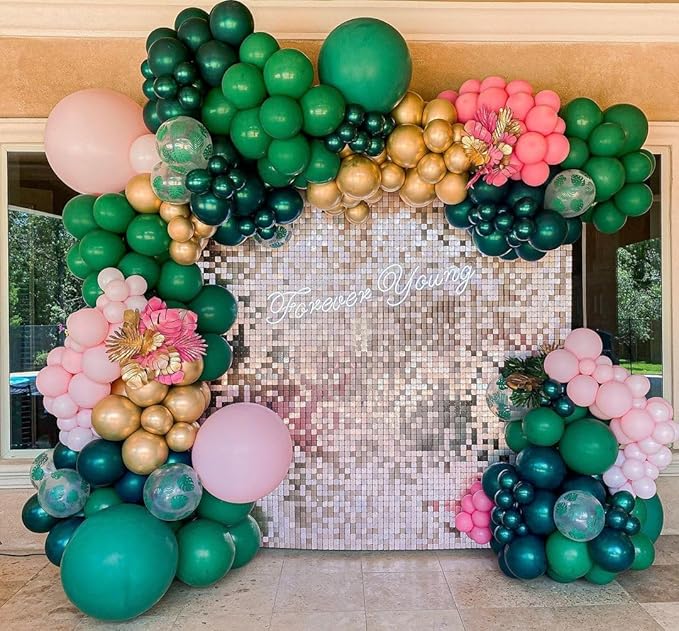 Bezente Green Balloons 18 Inch - 30 Pack Large Thick Dark Green Balloons Big Round Latex Balloons for Birthday Bridal Shower Wedding Party Decorations
