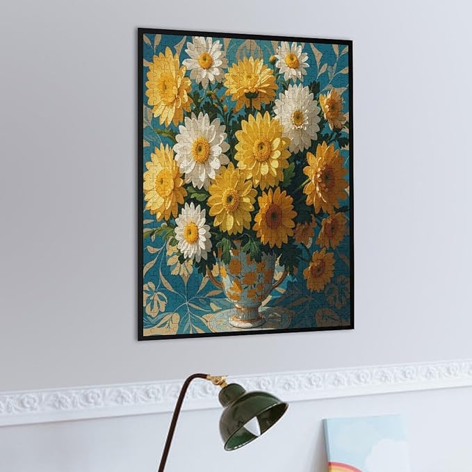 Jigsaw Puzzles for Adults 500 Piece - Chrysanthemum Themed Wooden Puzzles，Puzzle Games Challenge Puzzles，Educational Games，Family Puzzles，Unique Gifts for Wall Art