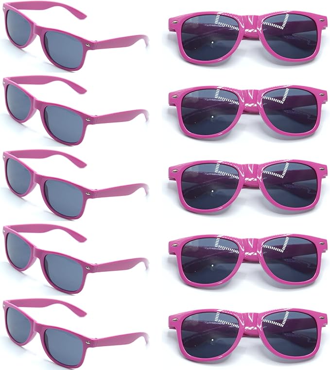 500pc Personalized Wedding Sunglasses Bulk for Guests Party Favors,Custom Personalized Logo Sunglasses Womens Men,Wedding Bridesmaid Sunglasses Gifts,Bachelor Party Favors Set （Hot Pink）