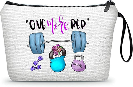 Workout Gym Exercise Gifts for Fitness Lovers Women Female Friends Sister Coworker Cosmetic Makeup Bag Christmas
