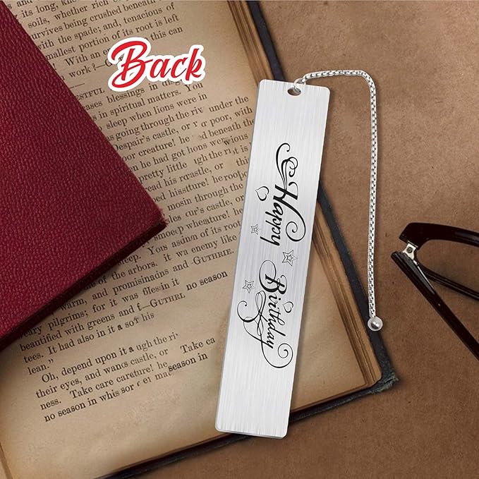 Jzxwan Happy Birthday Gifts for Boys Girls, Birthday Bookmark for Him Her Men, Behind You All Your Memories Gift