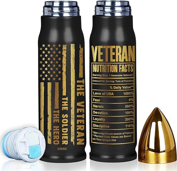Veteran Gifts – Veteran Tumbler, Tumbler for Veterans, Army, Navy, Air Force, Marine Corps – Christmas, Xmas Birthday, Veterans Day Gift for Men, Him