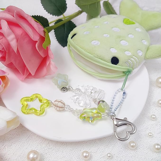 Cute Keychain Whale Shark Coin Purse Keychain Cute Plush Zipper Change Pouch, Kawaii Handmade Wallet for Women