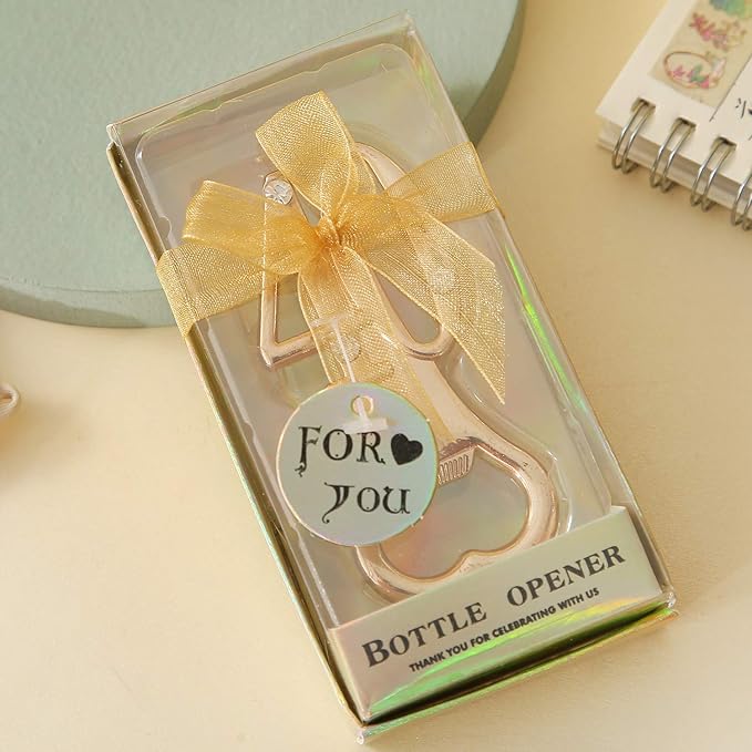 Set of 24 Gold 40th Birthday Party Favors Bottle Openers
