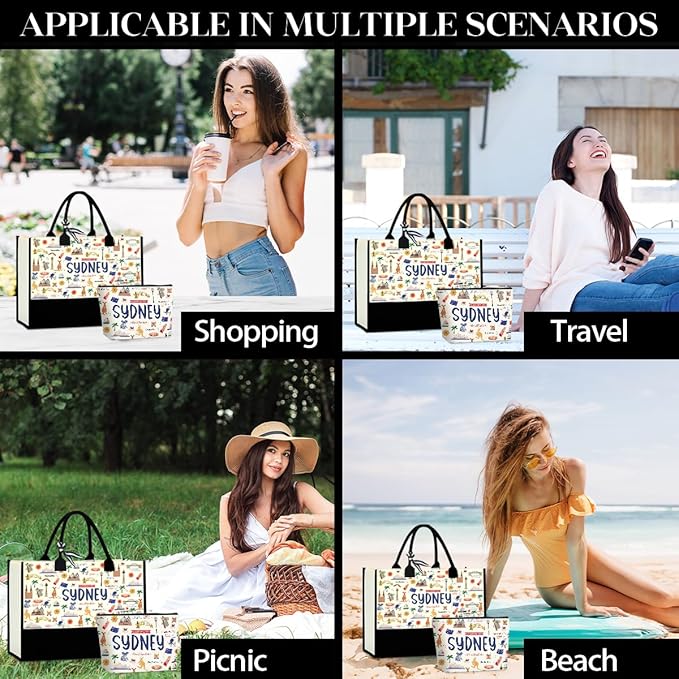 Tokyo Capetown Dubai Rome Amsterdam Vancouver Sydney London Bali Philadelphia Gifts for Women Canvas Tote Bag