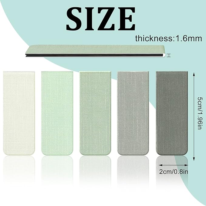 30 Pieces Bookmark, Magnetic Bookmarks for Women, Men, Book Lovers, Page Markers for Students Teachers Reading (Misty, Ocean, Emerald)