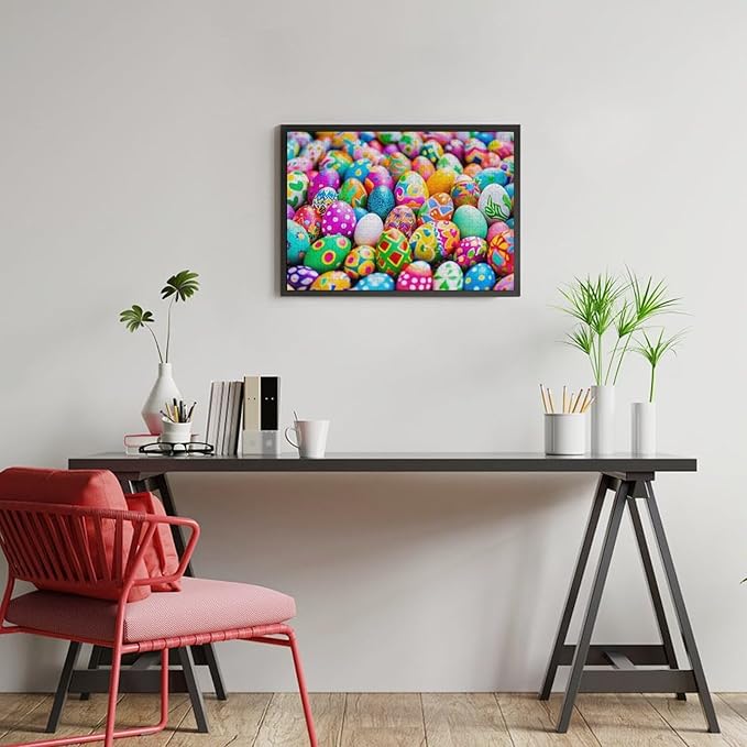 Wooden Puzzle - Easter Eggs Jigsaw Puzzles，Wooden Puzzles for Adults 300 Pieces Challenge Puzzles，Educational Games，Family Puzzles，Unique Gifts for Wall Art,Funnny Puzzles