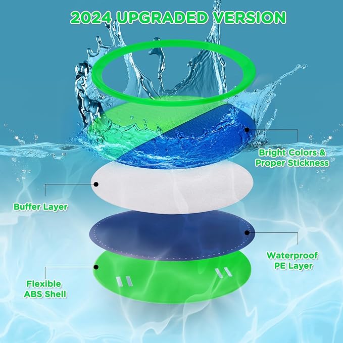 Ayeboovi Toss and Catch Ball Game Outdoor Beach Pool Toys for Kids Games 6 Paddle 3 Balls Pool Beach Lawn Yard Games 3 4 5 6 7 8+ Year Old Toddler Boys Girls Birthday Gift Stocking Stuffers