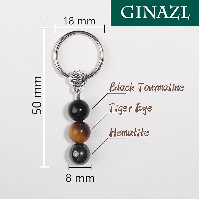 Natural Crystals Keychain Gift for New Beginnings, New Beginnings Gifts for Coworker Anxiety Relief Keychain for Women