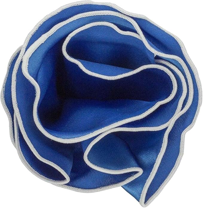 Premium Pre-Folded Four-Point Suit Pocket Square for Men with Sewn Pocket Fold
