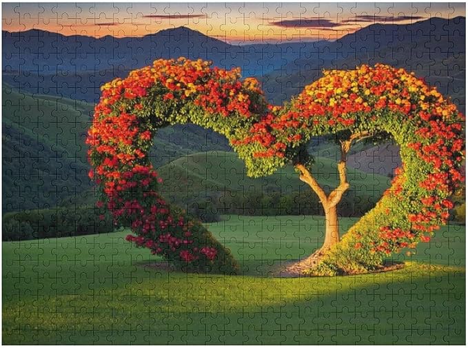 Wooden Puzzle - Tree of Love Wooden Puzzles for Adults 500 Pieces Challenge Puzzles，Educational Games，Family Puzzles，Unique Gifts for Wall Art ，Funny Puzzles