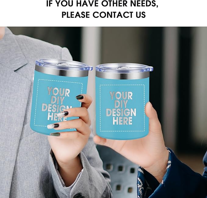 Personalized Custom Tumbler Print in USA 12oz 10Pcs Stainless Steel Travel Coffee Cup with Lid & Straw Double Wall Insulated Mug With Colorful Text Logo Photo