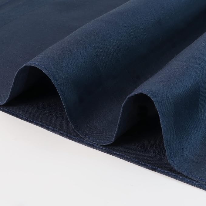 HOULIFE Men's Cotton Handkerchiefs, Solid Color 60S Soft Cotton Hankies for Men Women 6/12PCS 15.7"×15.7"
