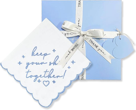 Bride Squad Wedding Handkerchief | Gifts for Mother Of The Bride & Mother Of The Groom | Something Blue for the Wedding Day