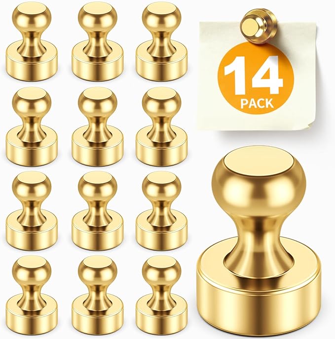 FINDMAG Fridge Magnet, Strong Kitchen Magnets for Refrigerator, Small Neodymium White Board Magnets Set, Decorative Refrigerator Magnet for Office, Kitchen, Classroom, Home Decor, Map, Pack of 14