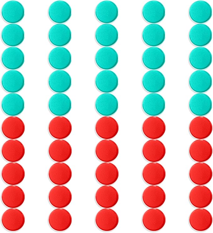 50 Pack Cute Magnets for Fridge, Magnet,Round White Board Magnets, Whiteboard Magnet Fridge for Locker, Kitchen, Office and Classroom (Red &Green)
