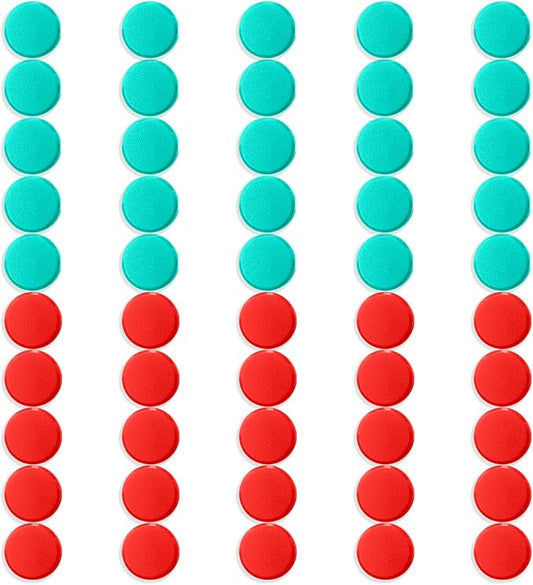 50 Pack Cute Magnets for Fridge, Magnet,Round White Board Magnets, Whiteboard Magnet Fridge for Locker, Kitchen, Office and Classroom (Red &Green)