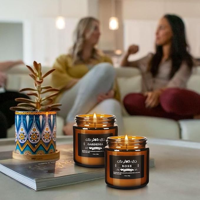 12 Pcs Scented Candles with Added Natural Essential Oils, 3.05oz, Suitable for Various Festivals, Parties, Yoga, and Home Scene