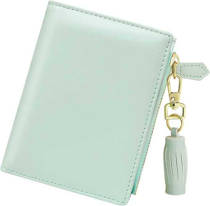 GEEAD Small Wallets for Women Bifold Slim Coin Purse Zipper ID Card Holder