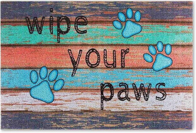 Darkyazi 23.6" x 35.4" Colorful Doormats Entrance Front Door Rug Funny Outdoors/Indoor/Bathroom/Kitchen/Bedroom/Entryway Floor Mats，Non-Slip Polyvinyl Chloride (Dog Claw Floor)