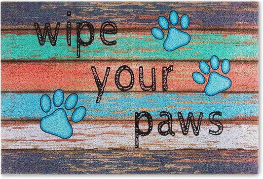 Darkyazi 23.6" x 35.4" Colorful Doormats Entrance Front Door Rug Funny Outdoors/Indoor/Bathroom/Kitchen/Bedroom/Entryway Floor Mats，Non-Slip Polyvinyl Chloride (Dog Claw Floor)