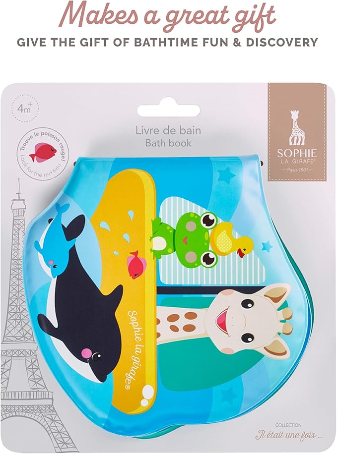 Sophie la girafe Bath Book | Soft, Fun & Easy to Grasp | 8 Playful & Colorful Pages