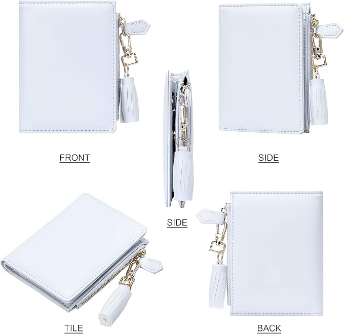 GEEAD Small Wallets for Women Bifold Slim Coin Purse Zipper ID Card Holder
