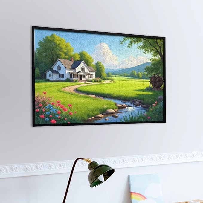 Manor and Farm - 1000 Piece Jigsaw Puzzles for Adults，Stress Relieving Game Props Positive Thinking Puzzles Party Entertainment Puzzles for Adults and Teens Toy